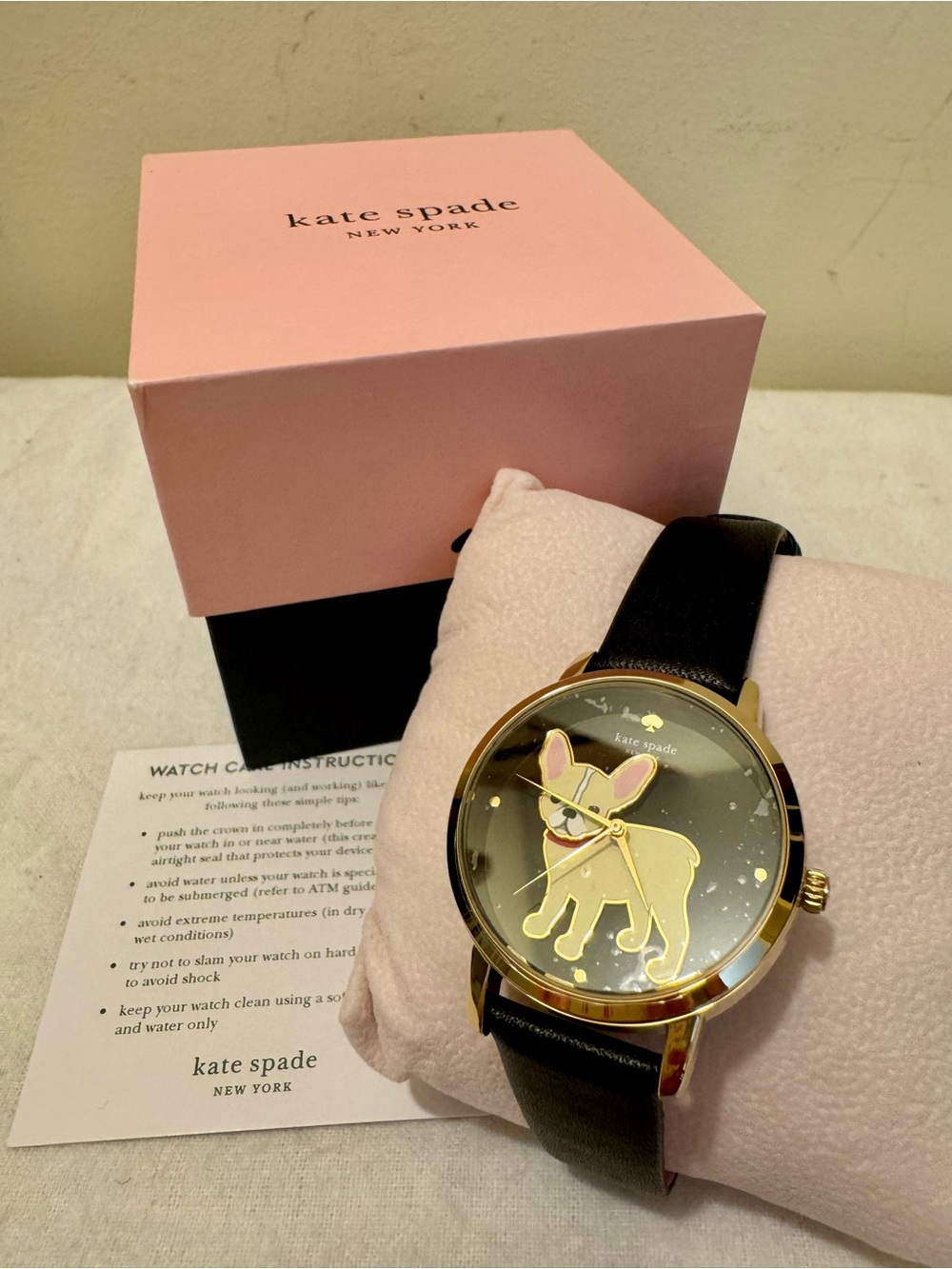 NWT Kate Spade French Bulldog Puppy Watch
KSW9069